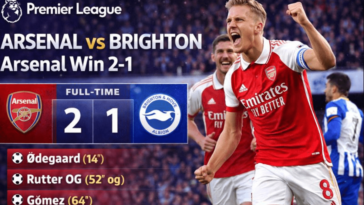 Arsenal vs Brighton Premier League
