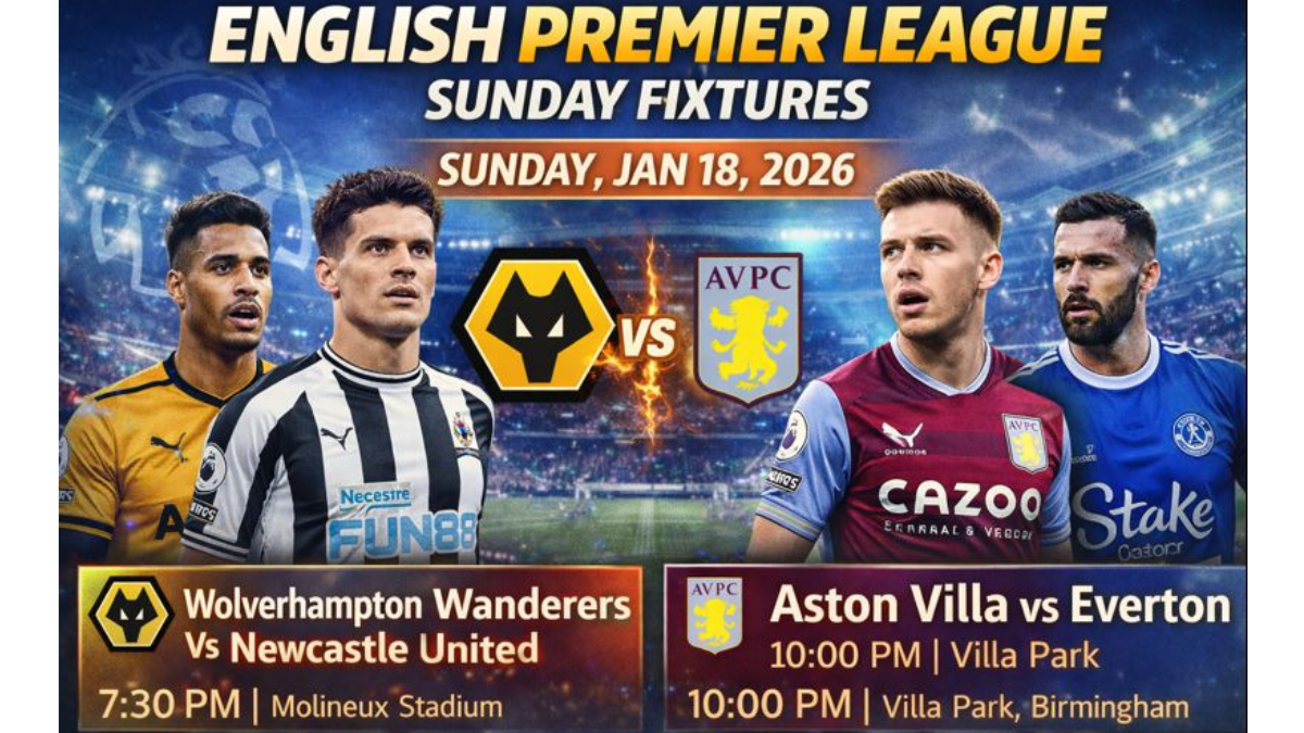 English Premier League Schedule Sunday Jan 18 Fixtures