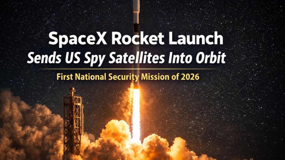 SpaceX rocket launch of Falcon 9 carrying NROL-105 spy satellites from Vandenberg Space Force Base