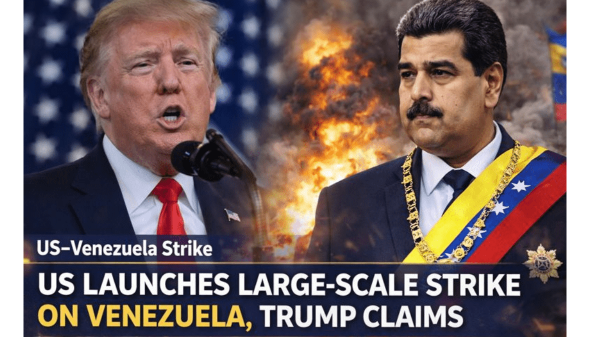 US launches large-scale strike on Venezuela as Trump claims Maduro captured