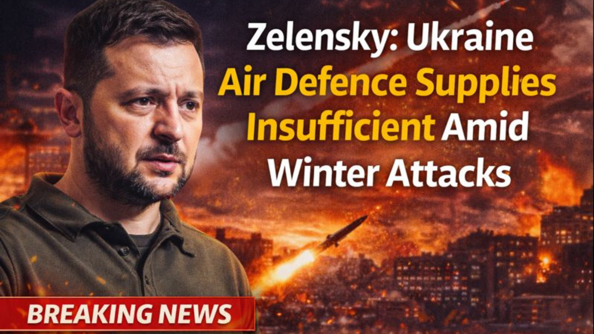 Ukraine air defence supplies highlighted as Zelensky addresses missile shortages during Russian attacks
