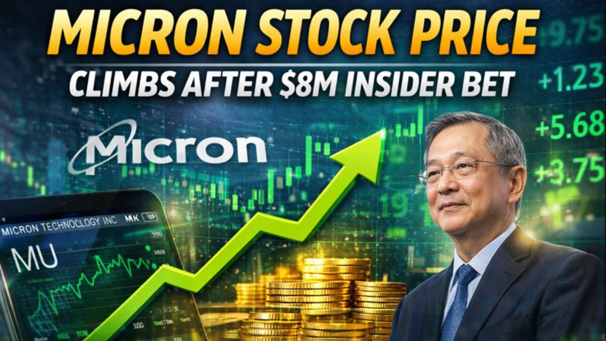 Micron stock price chart rises after insider buys $8 million in shares