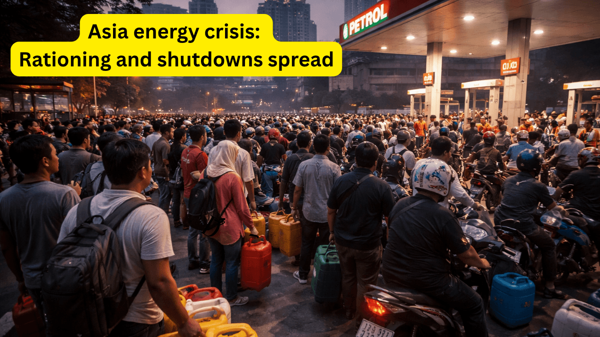 Asia energy crisis causing fuel rationing and shutdowns across countries