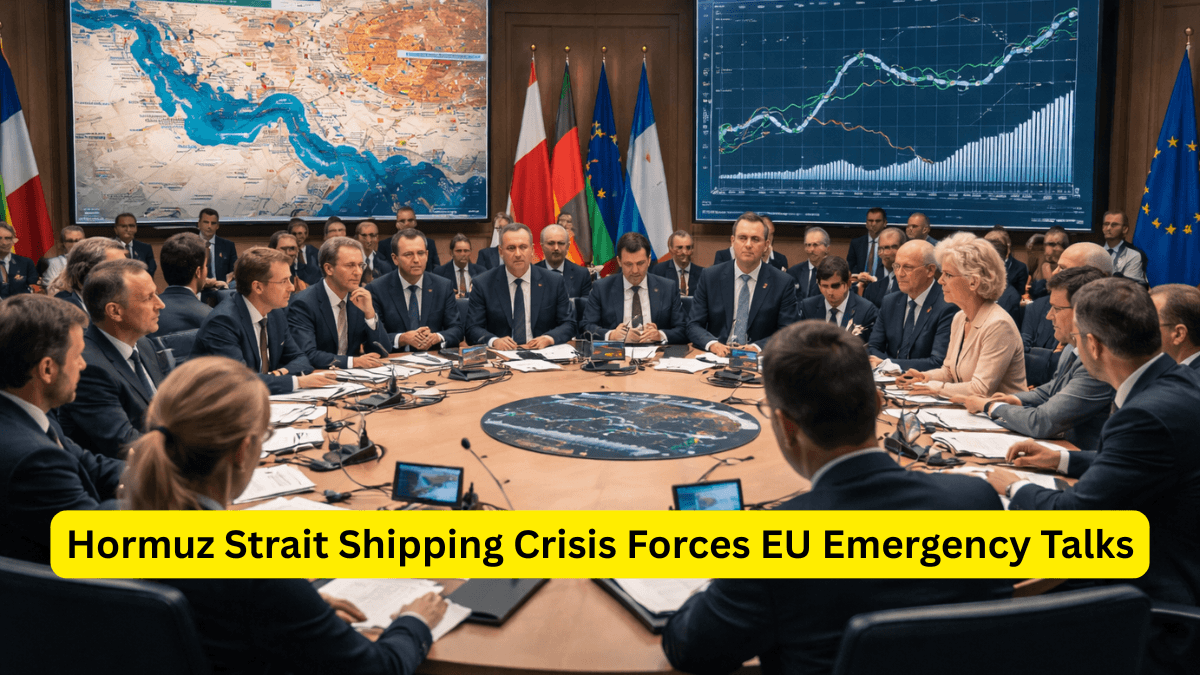 European leaders meeting in Brussels as Hormuz Strait shipping crisis triggers energy price fears