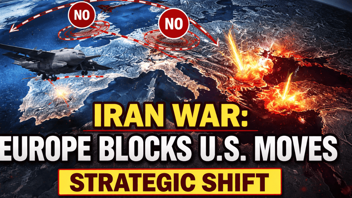Iran war map showing Europe blocking US military routes