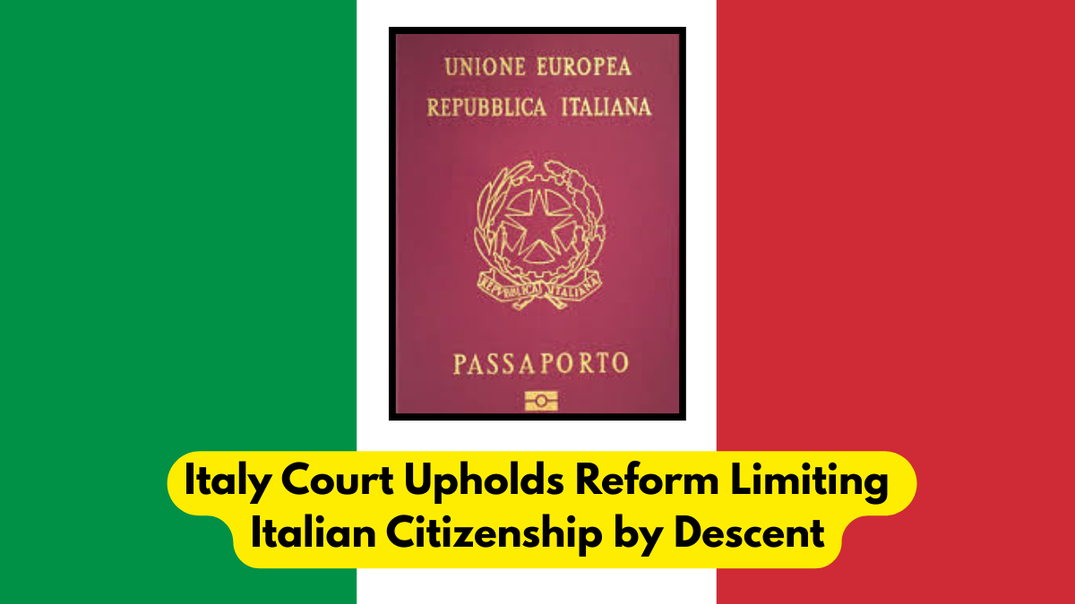 Italy’s Constitutional Court building in Rome as judges uphold reform restricting Italian citizenship by descent.