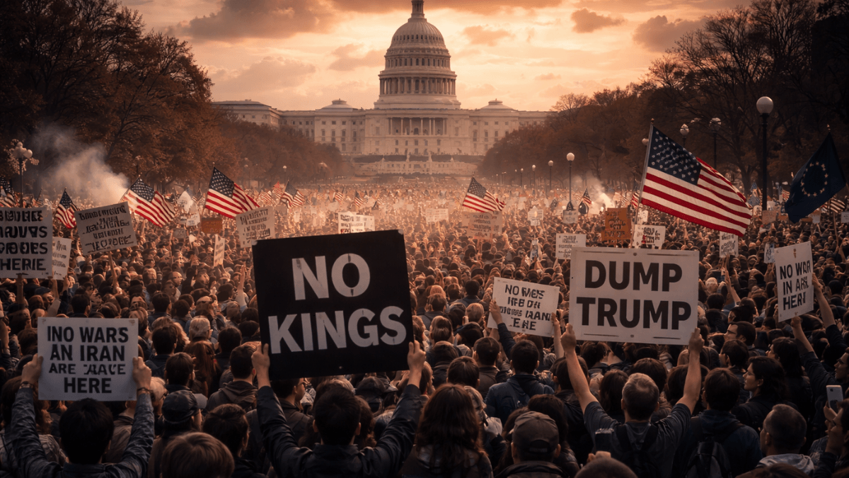 No Kings protests crowds rallying against Trump policies