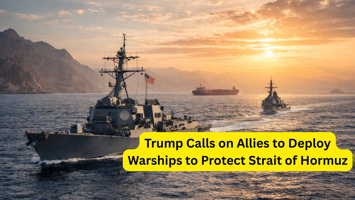 Naval warships patrol the Strait of Hormuz as global tensions raise concerns over shipping security in the strategic oil transit route.