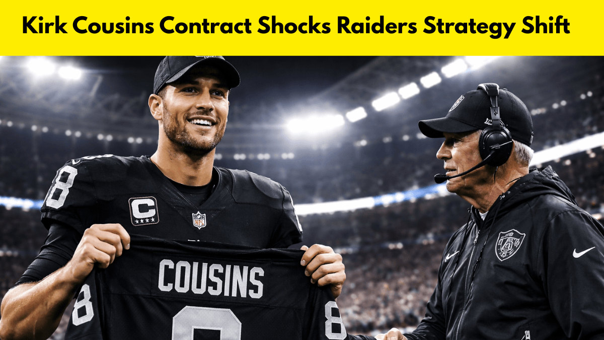 kirk cousins contract signing with raiders quarterback deal