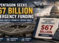Defense Secretary Pete Hegseth speaks about the 67 billion military funding request as the Pentagon faces budget pressure from the Iran conflict.