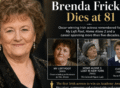 Oscar-winning Irish actress Brenda Fricker, best known for My Left Foot and Home Alone 2, who died at the age of 81.