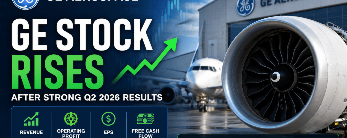 GE Aerospace headquarters after reporting strong Q2 2026 earnings and raising full-year guidance for investors following growth in commercial aviation services.